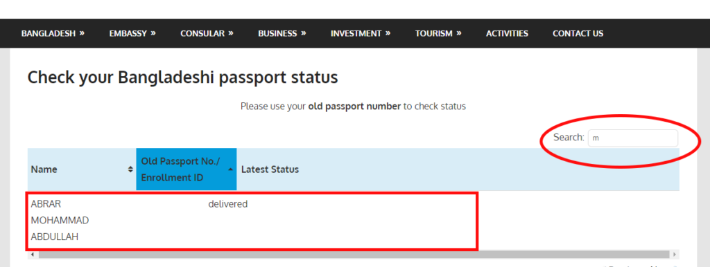 Bangladesh Embassy Passport Renewal Status