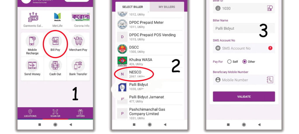 NESCO Prepaid Meter Bill Payment By Rocket