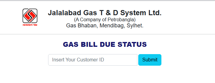 Jalalabad Gas Bill Check Online