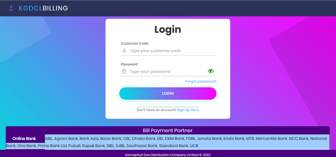 Karnaphuli Gas Bill Payment Online