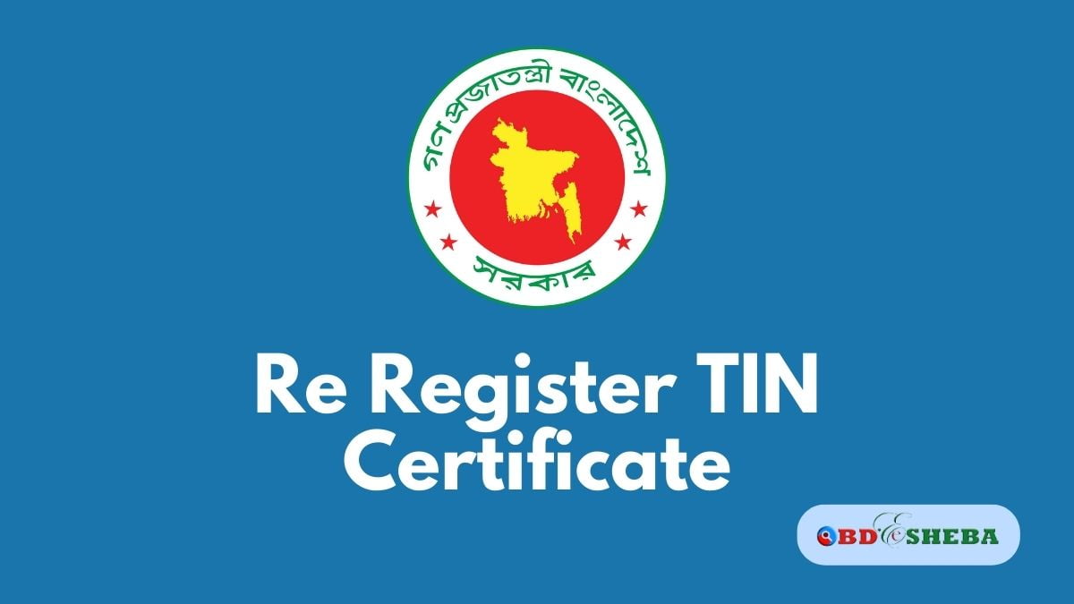 Re Register TIN Certificate
