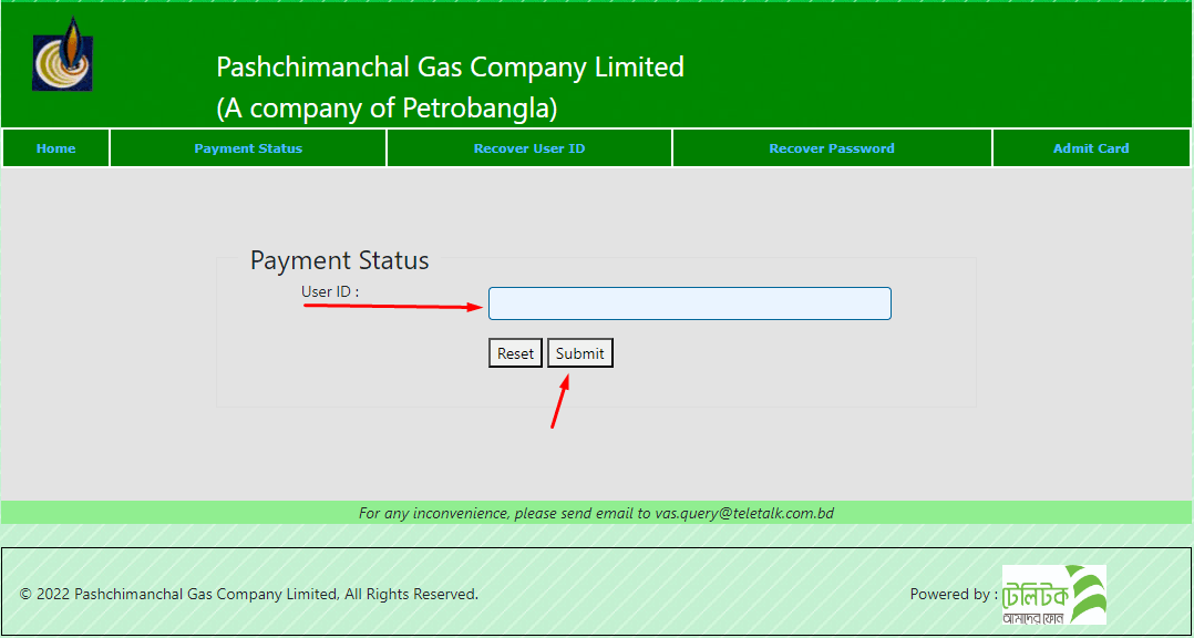 PGCL Gas Bill Check Online