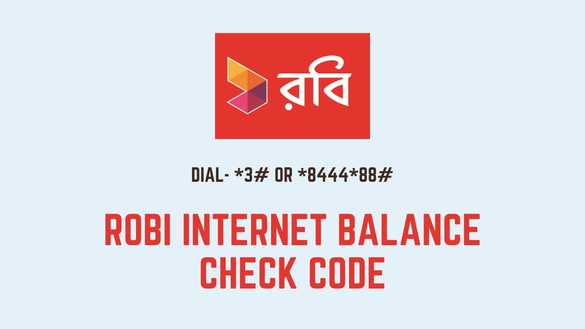 Robi Internet Balance Check Code