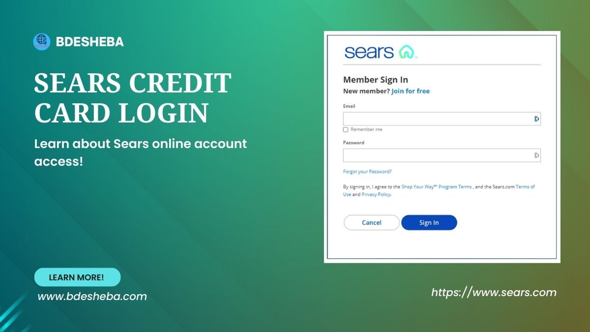 Sears Credit Card Login: Sears Sign In and Payment Procedure - BDesheba.Com