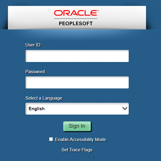 Peoplesoft Oracle Login Process