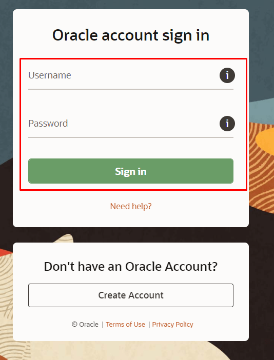 My Oracle Login Process