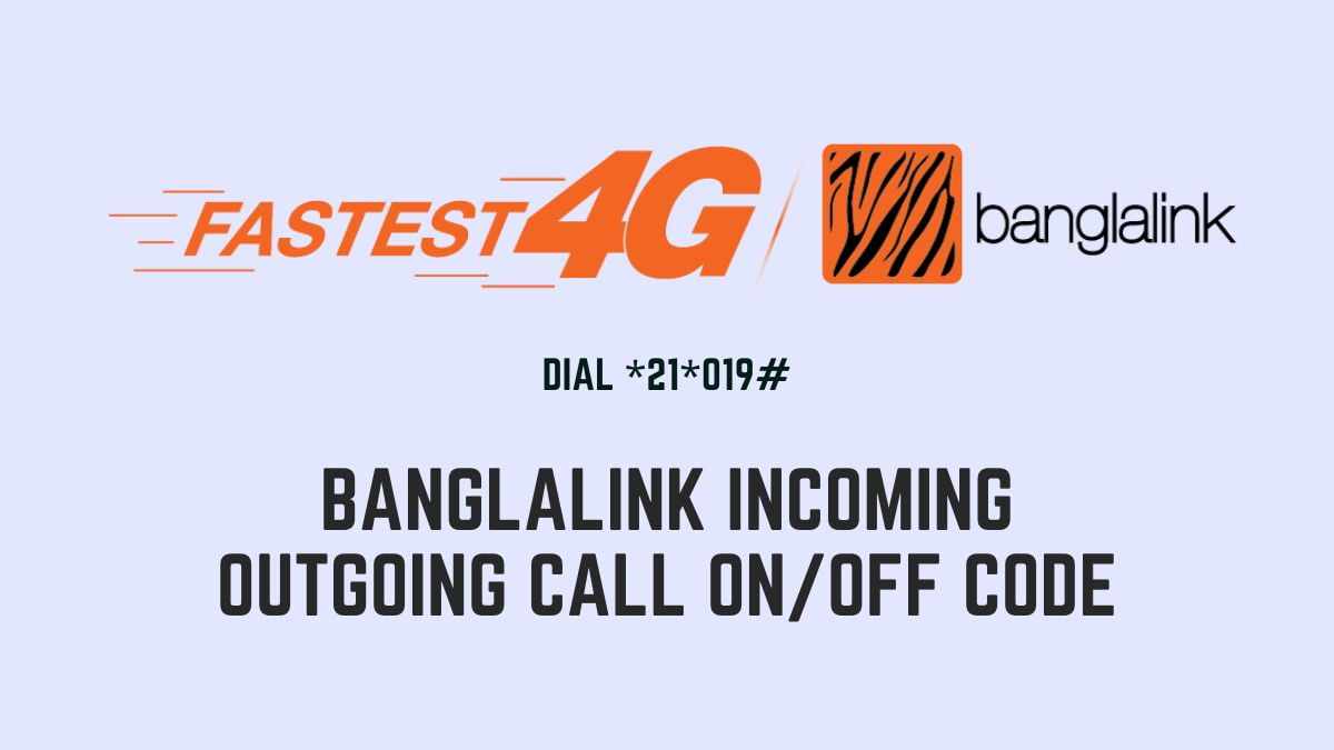 Banglalink Incoming Outgoing Call ON OFF Code